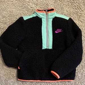 Nike Black and Mint Sherpa Jacket